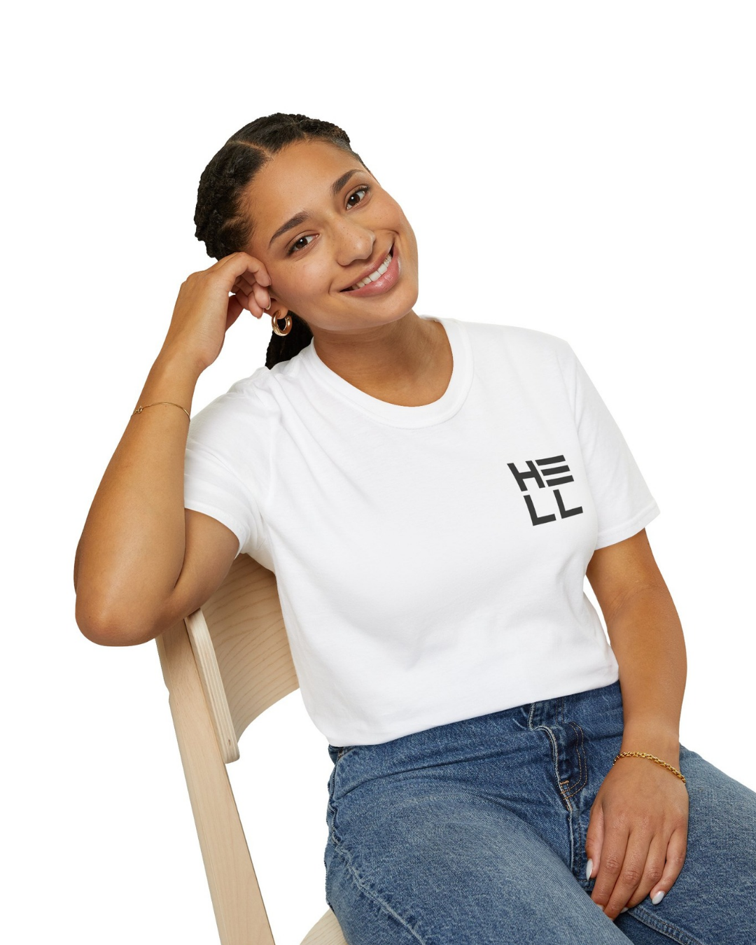 HELLKnit HE LL Unisex Graphic Black Streetwear T-Shirt(Pack of 1)