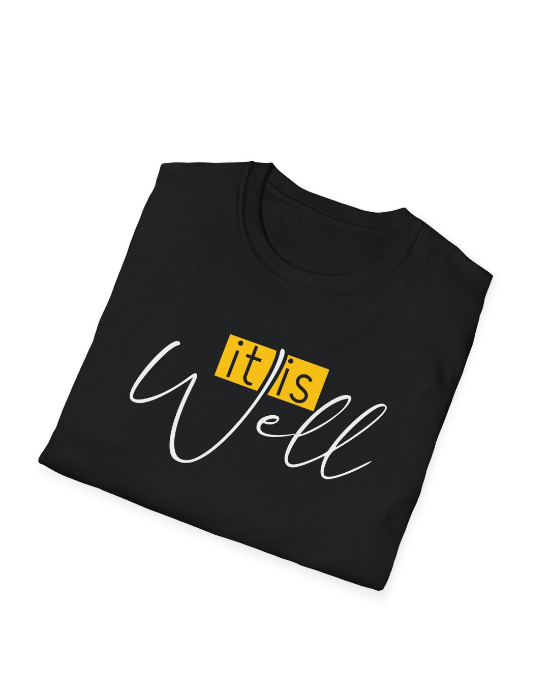 HELLKnit “It Is Well” Unisex Graphic White T-Shirt(Pack of 1)
