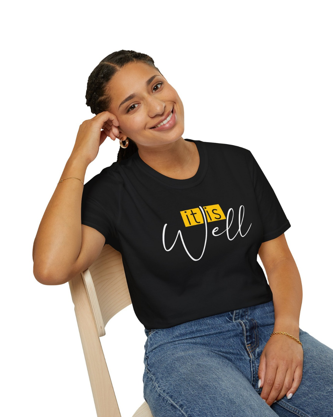 HELLKnit “It Is Well” Unisex Graphic White T-Shirt(Pack of 1)
