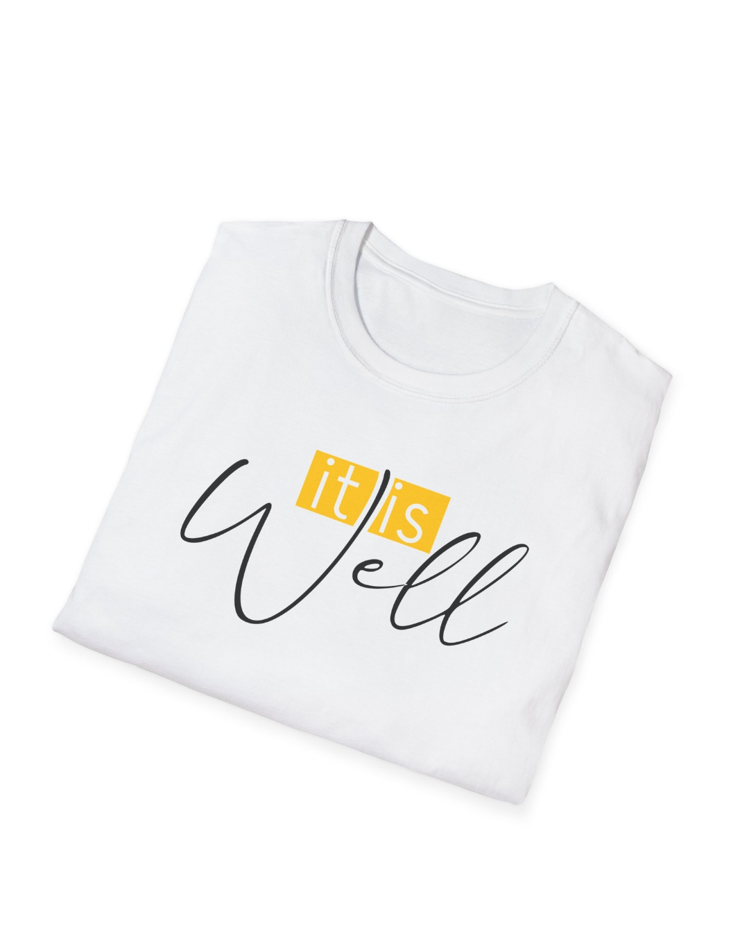 HELLKnit “It Is Well” Unisex Graphic White T-Shirt(Pack of 1)