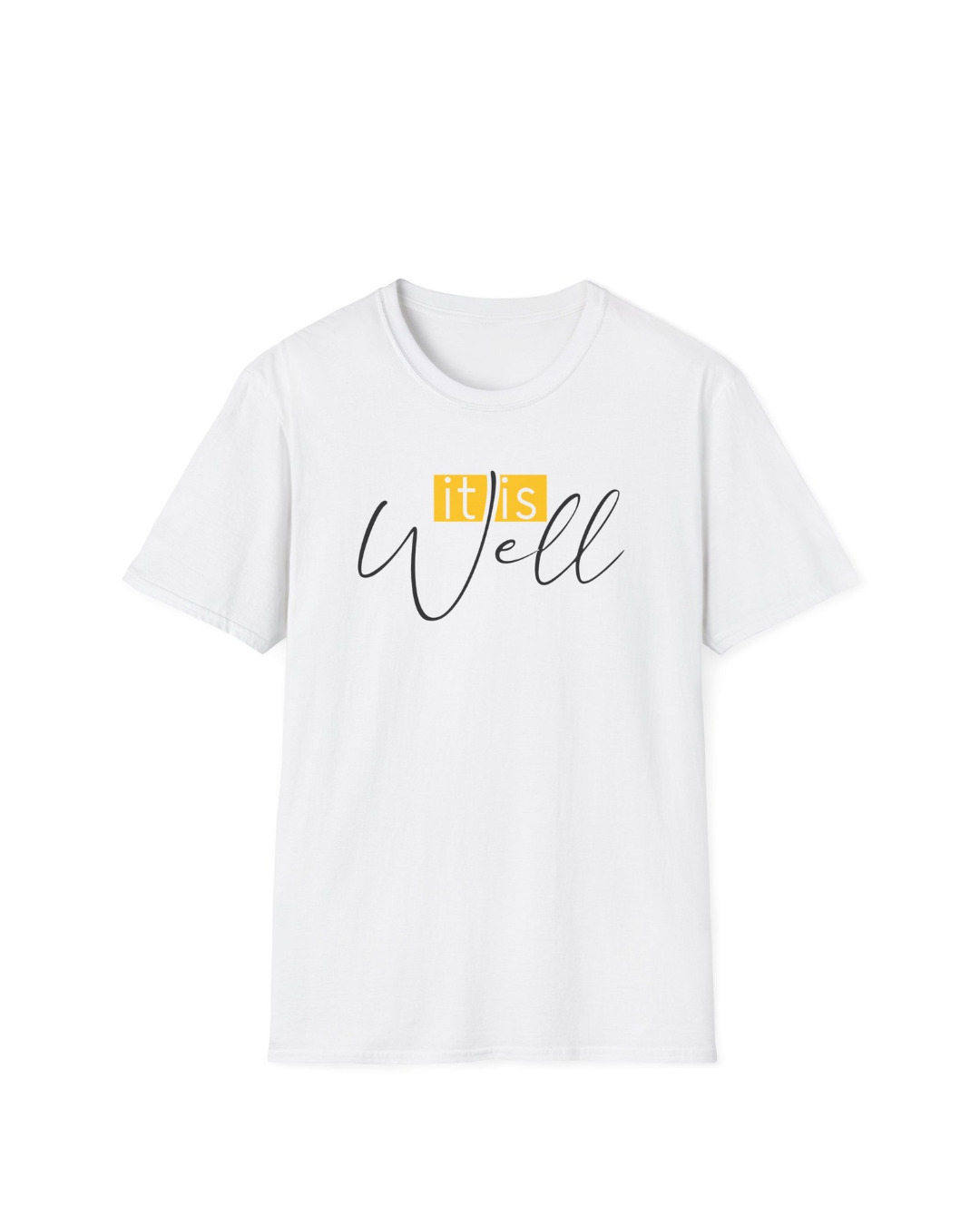 HELLKnit “It Is Well” Unisex Graphic White T-Shirt(Pack of 1)