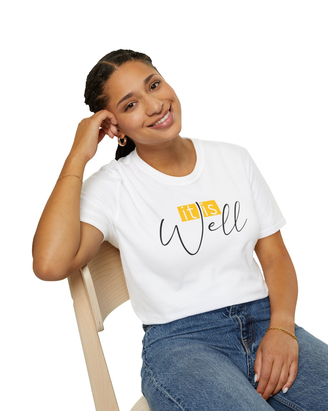 HELLKnit “It Is Well” Unisex Graphic White T-Shirt(Pack of 1)