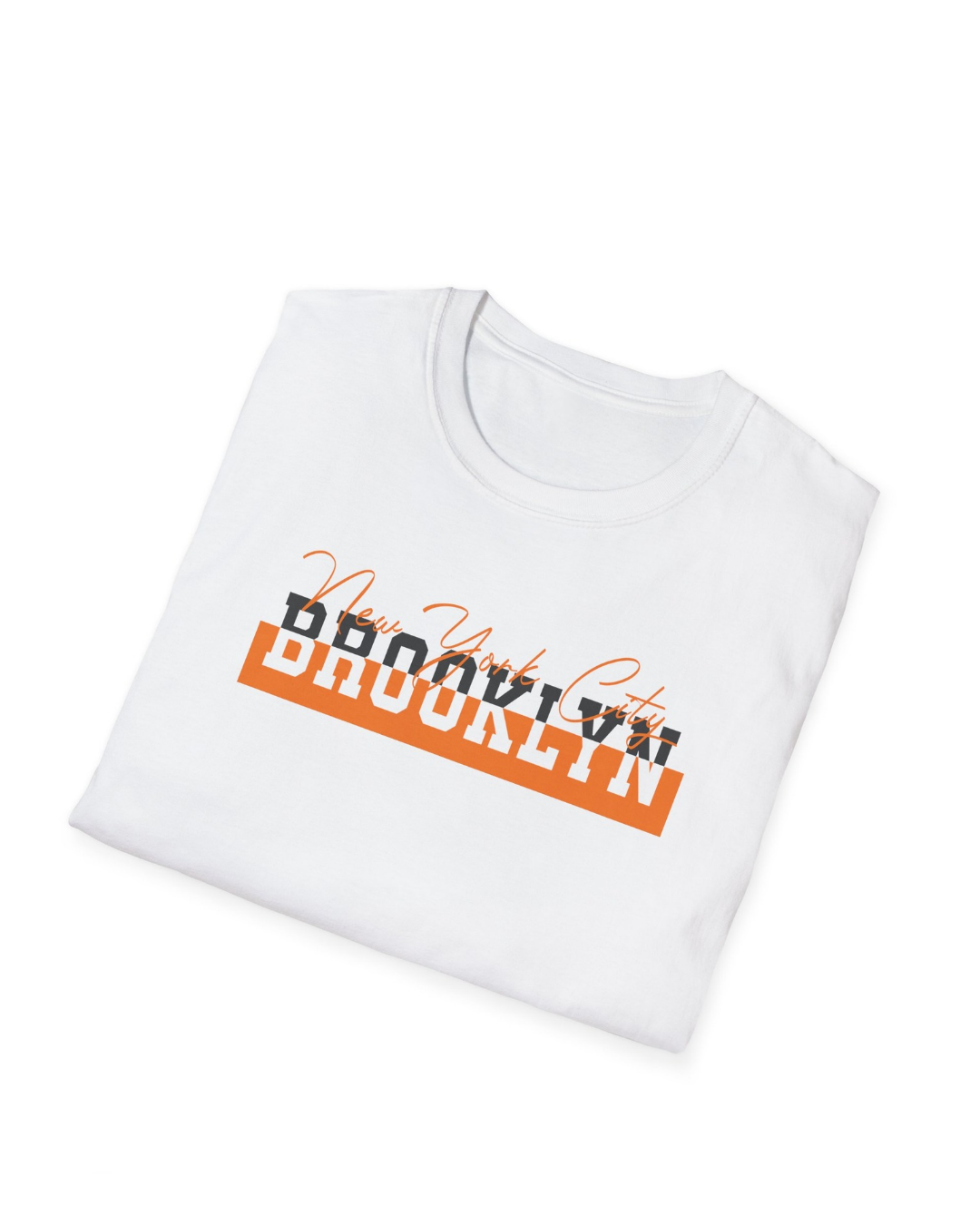 HELLKnit Brooklyn New York City Unisex Graphic White T-Shirt(Pack of 1)
