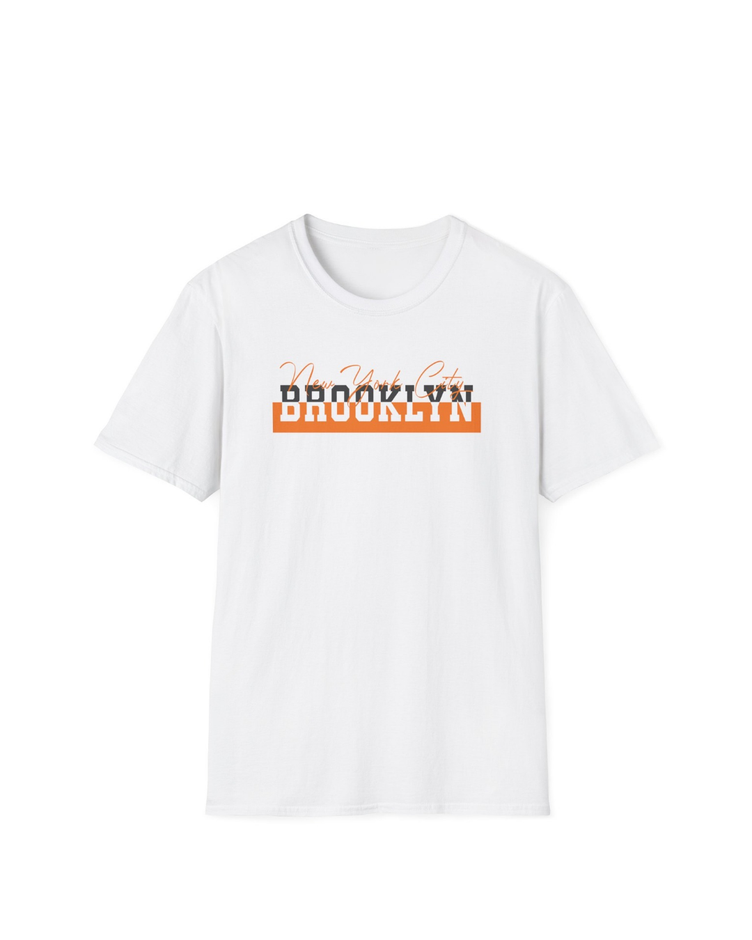 HELLKnit Brooklyn New York City Unisex Graphic White T-Shirt(Pack of 1)