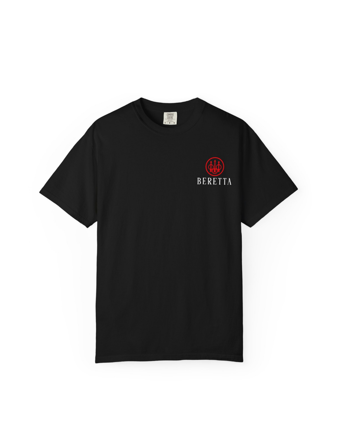 Beretta Trident Logo Classic Black Cotton Unisex T-Shirt