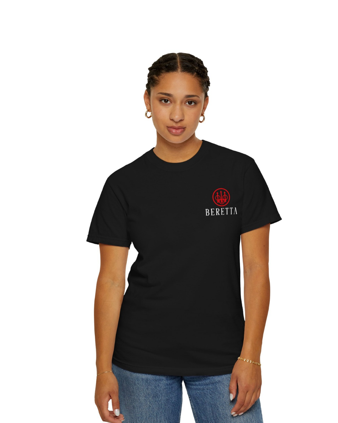 Beretta Trident Logo Classic Black Cotton Unisex T-Shirt