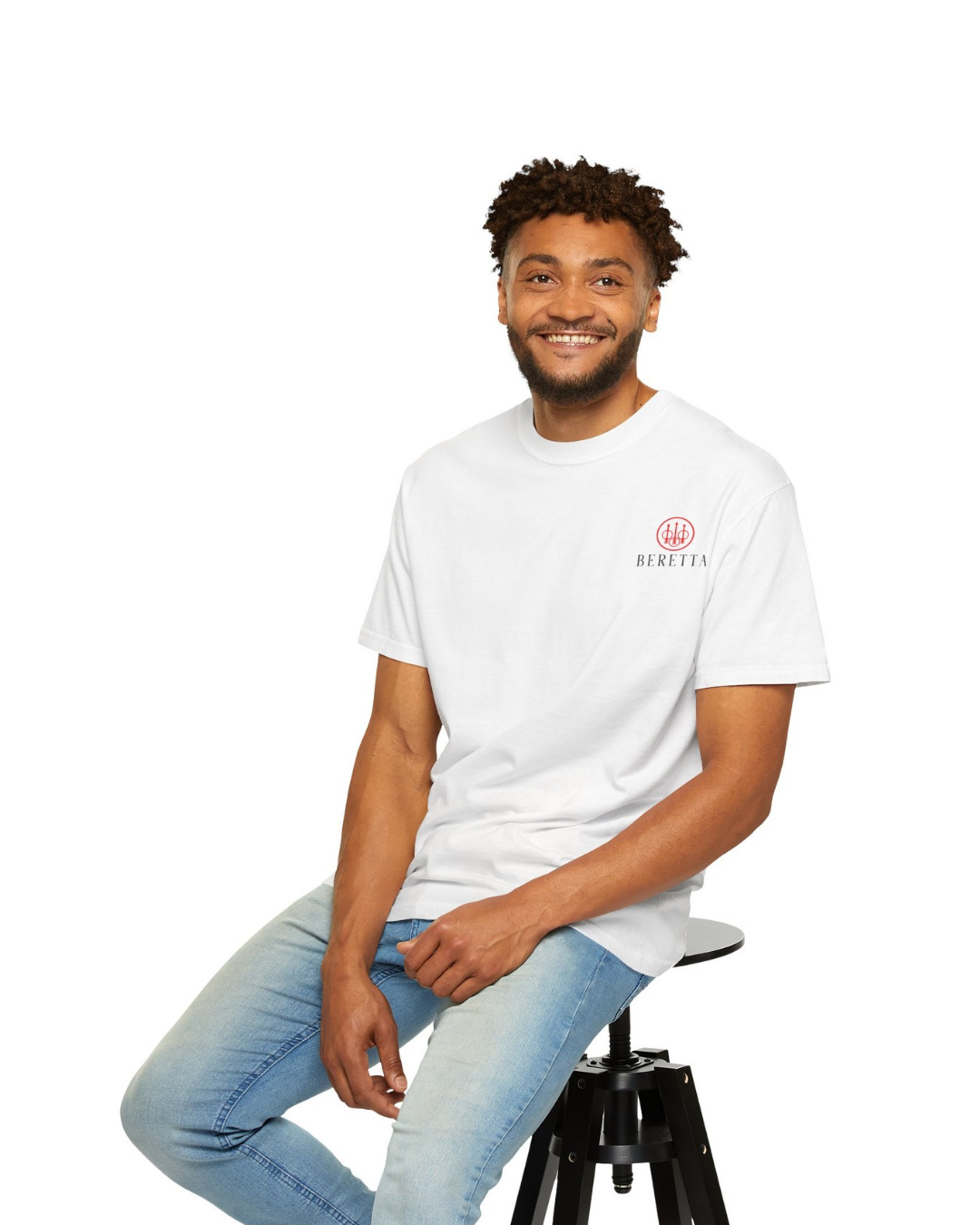 Beretta Trident Logo Classic Black Cotton Unisex T-Shirt