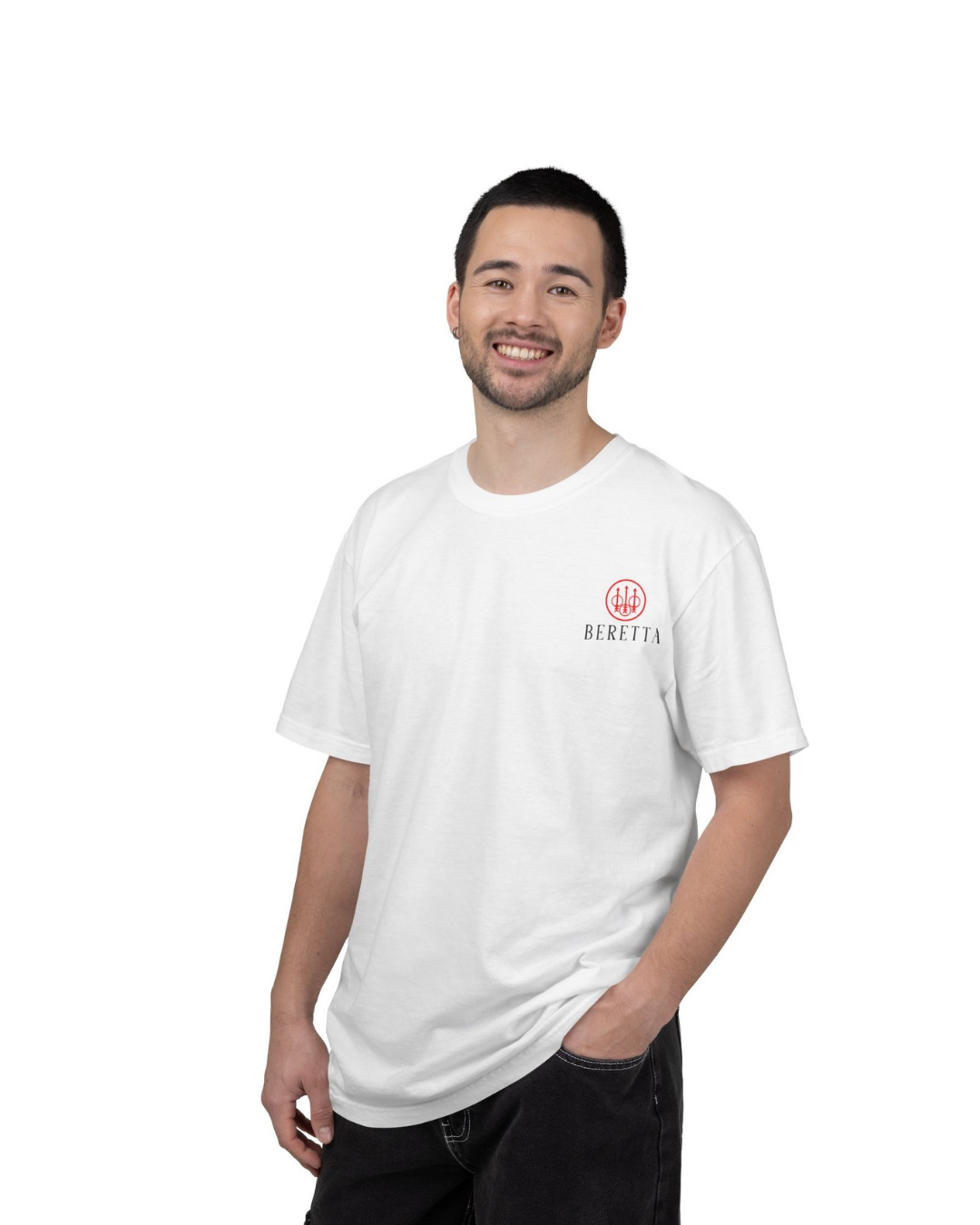 Beretta Trident Logo Classic Black Cotton Unisex T-Shirt