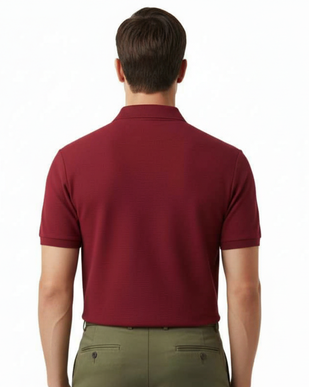 Men’s Slim-Fit Black Zip-Neck Polo Shirt(Pack of 1)