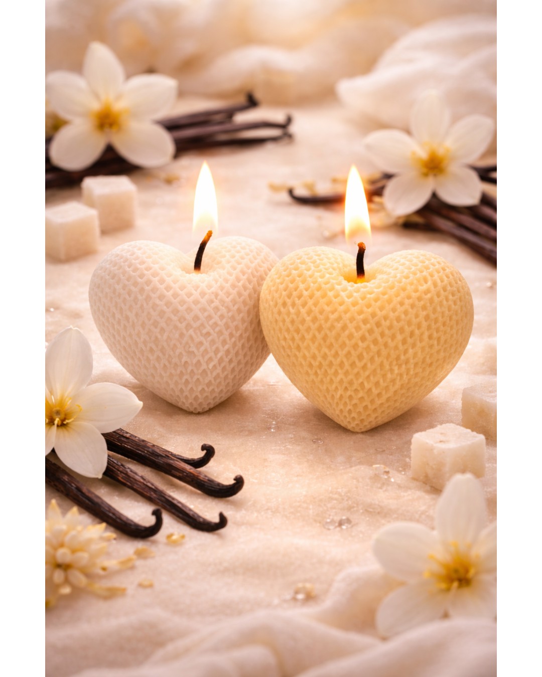 Romantic Heart Shape Scented Candle Set – Red & Pink Decorative Love Candles for Home Decor & Gifting (Pack of 2)