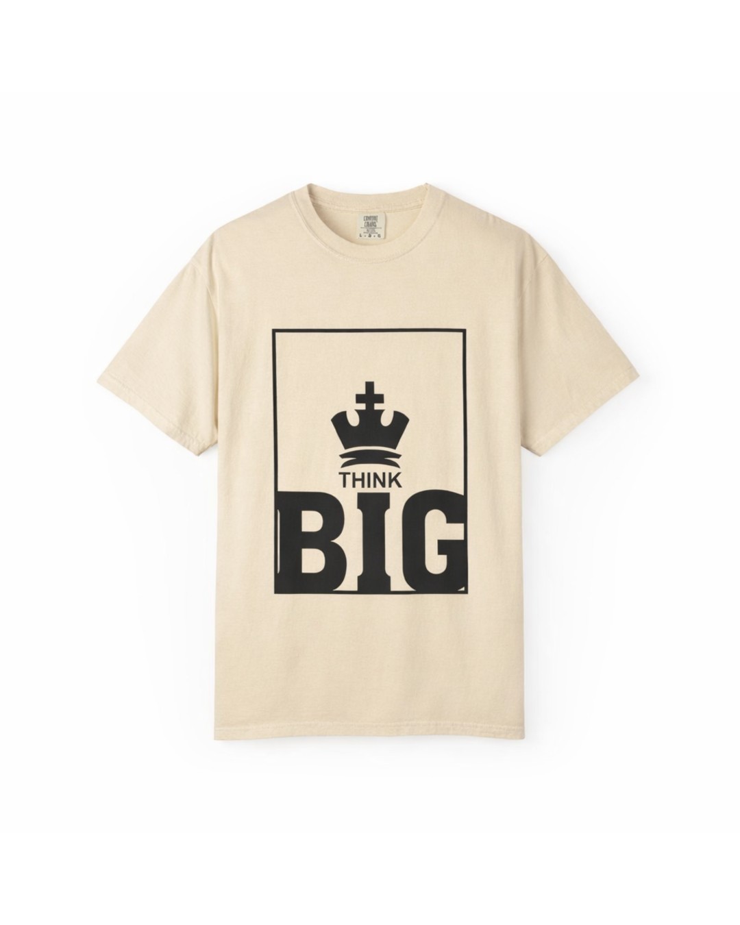 Hellknit Women Pure Cotton Drop Shoulder, Oversized Tshirt, with Print Think BIG- Pack of 1