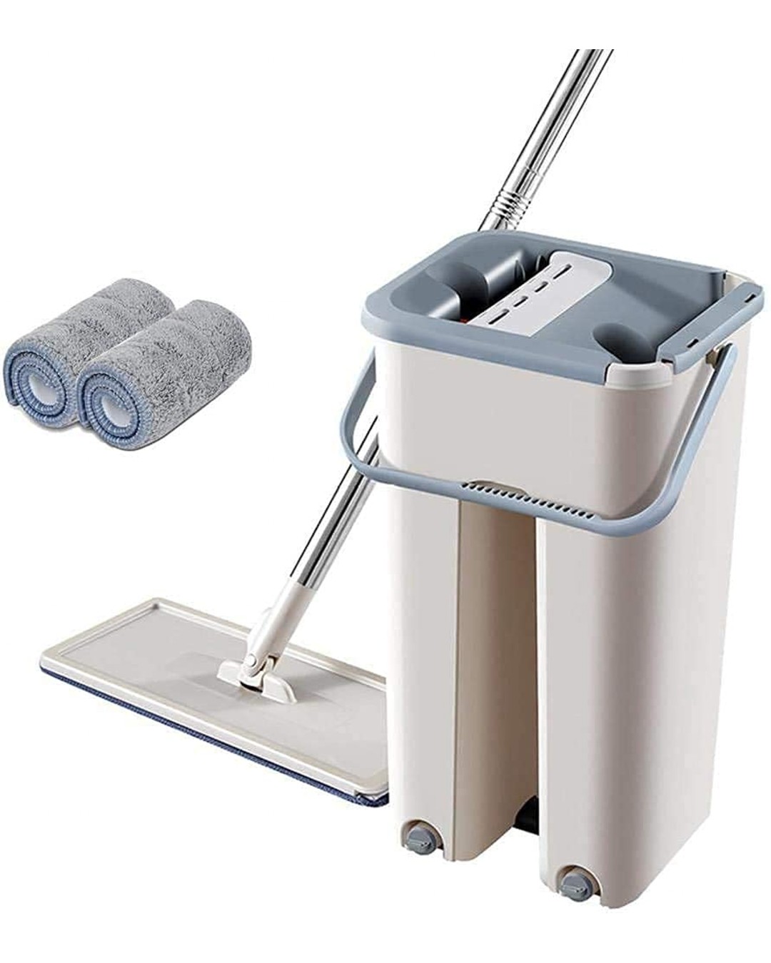 Bucket Mop Set with Wringer – Easy Spin Floor Cleaning Mop for Home (Pack of 1)