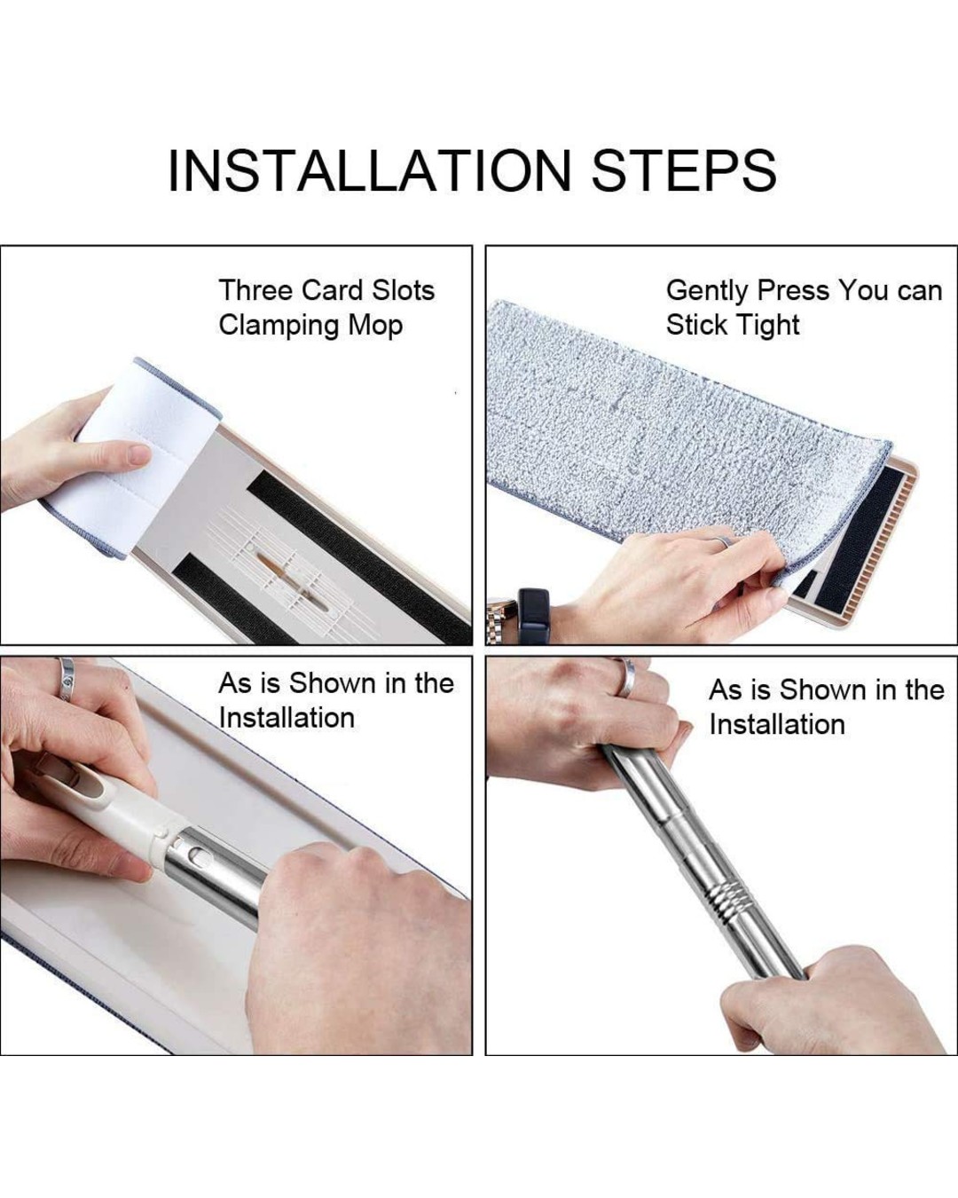 Bucket Mop Set with Wringer – Easy Spin Floor Cleaning Mop for Home (Pack of 1)