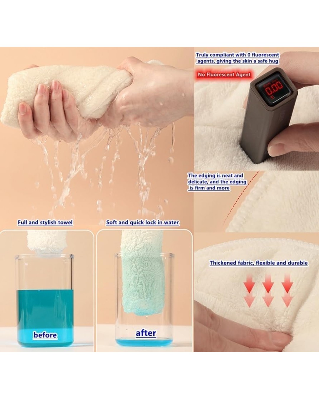 Compact Hot Compress Face Towel – Soft Reusable Facial Compress Cloth for Spa, Skincare & Relaxation (Pack of 2)