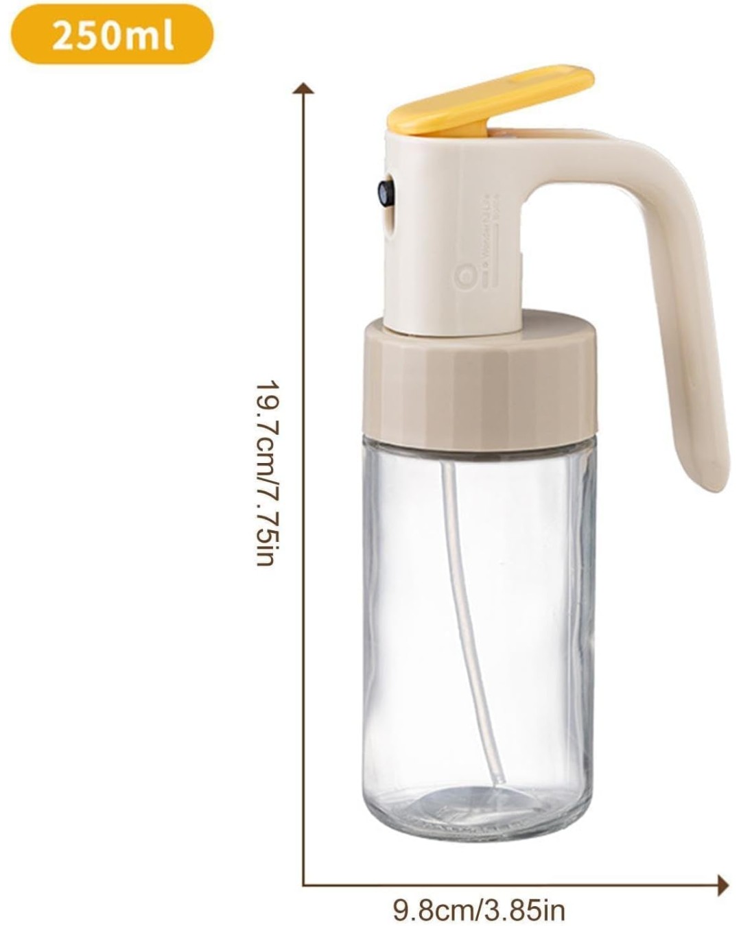 250 ml Oil Spray Bottle – Refillable Kitchen Oil Mister for Cooking, Baking & Grilling | Fine Mist Sprayer, Leakproof & Reusable(Pack of 1)