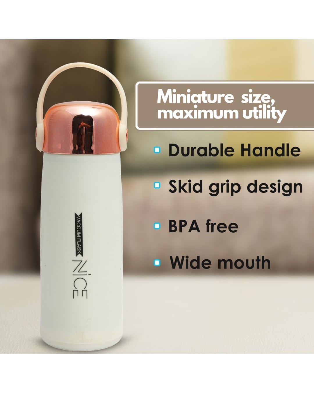 KYRO GLOBAL 400 ml Premium Glass Water Bottle – Leak-Proof Reusable Drinking Bottle(Pack of 1)