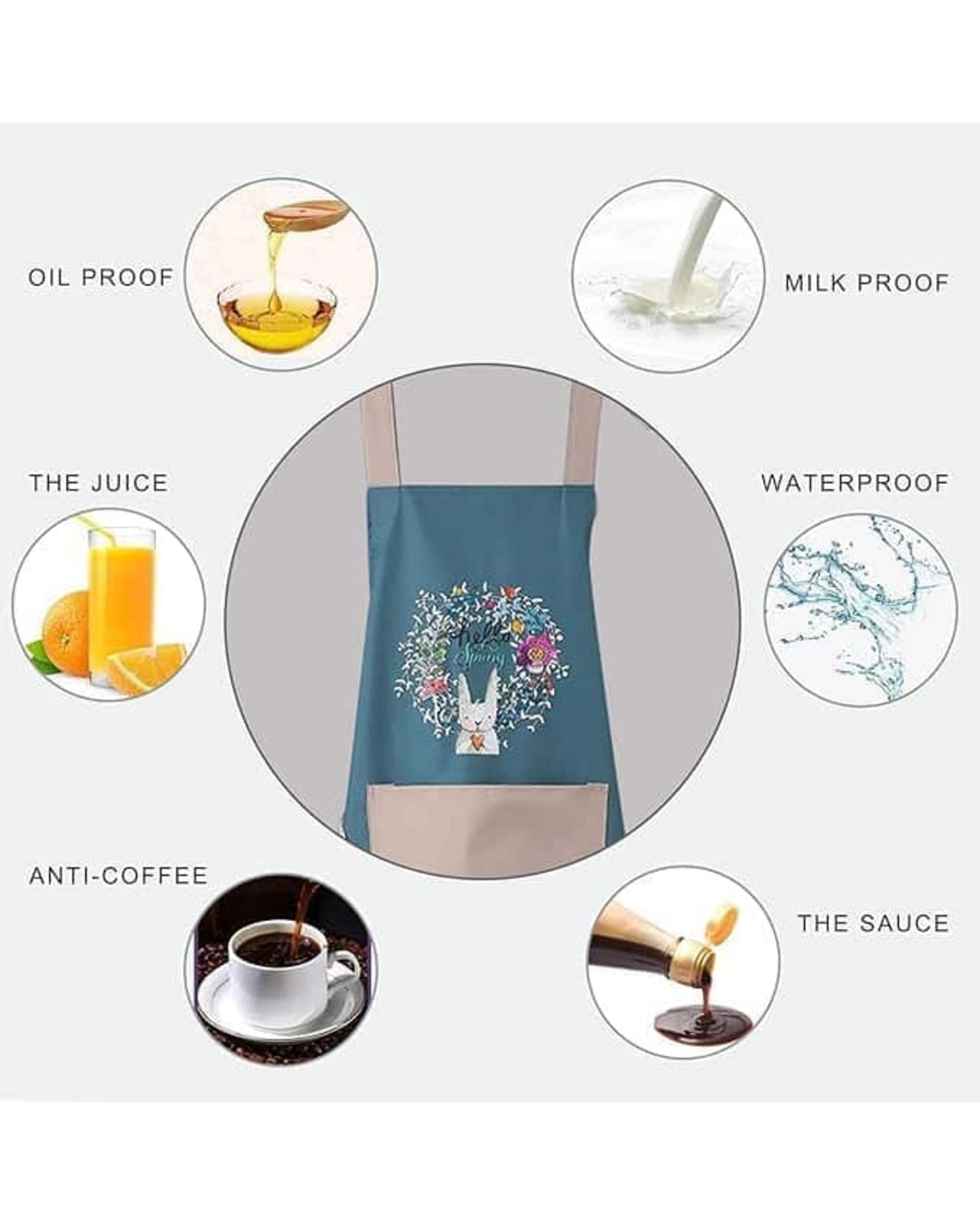 {"en":"Waterproof Kitchen Apron for Women with Built-in Hand Towel & Large Pocket | Adjustable, Comfortable & Stylish | Durable Cooking Apron for Home, Baking & BBQ (One Size Fits Most) (Pack