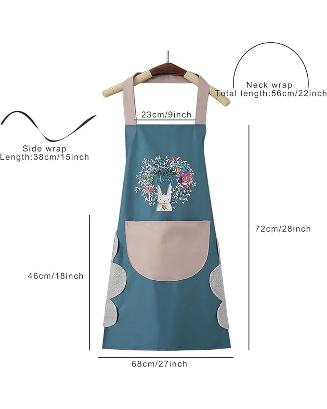 {"en":"Waterproof Kitchen Apron for Women with Built-in Hand Towel & Large Pocket | Adjustable, Comfortable & Stylish | Durable Cooking Apron for Home, Baking & BBQ (One Size Fits Most) (Pack