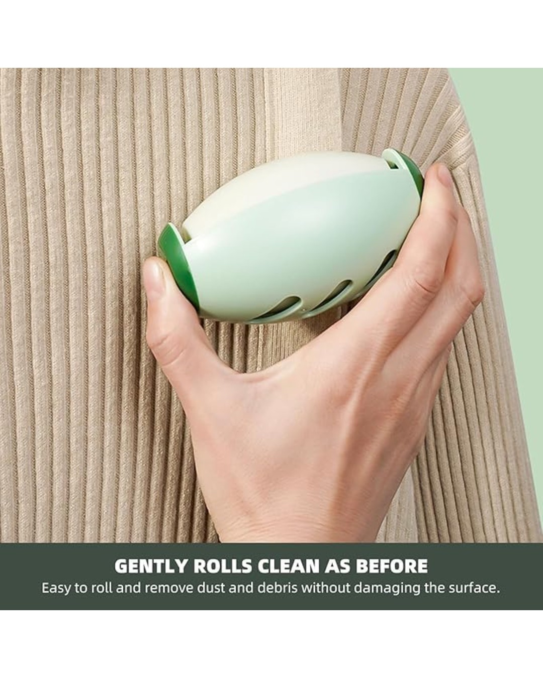 Egg Shape Lint Roller – Portable Reusable Pet Hair & Dust Remover for Clothes, Sofa & Fabric | Compact, Easy Grip & Travel Friendly(Pack of 1)