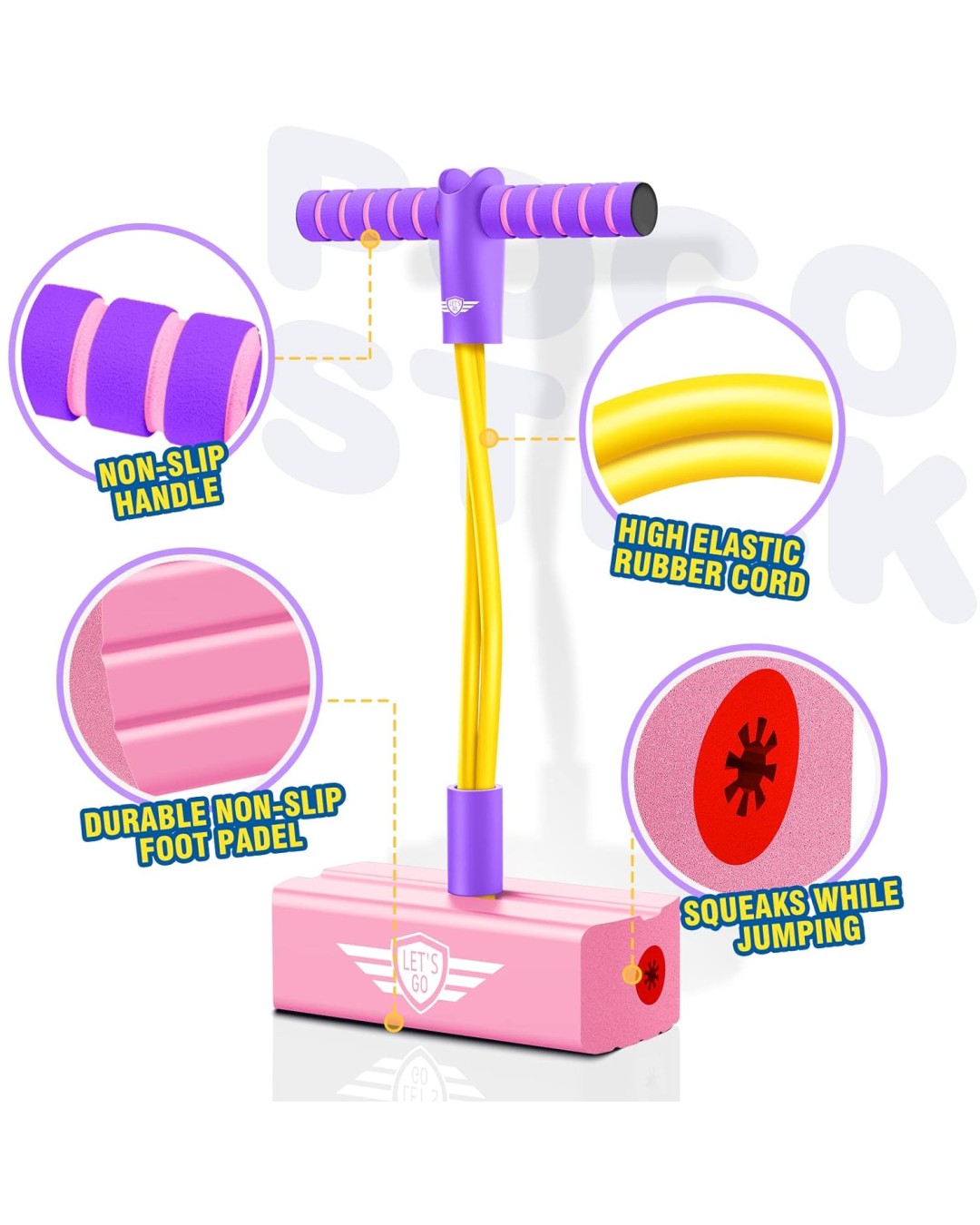 Kids Musical Jumping Stick Toy – Foam Pogo Jumper with Sound | Safe Indoor/Outdoor Fun Toy for Children (Pack of 1)