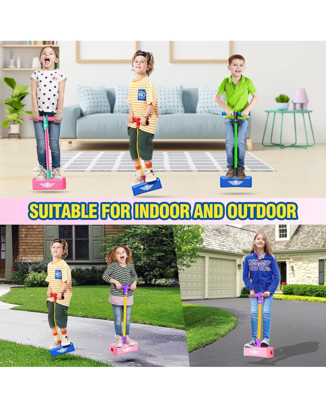 Kids Musical Jumping Stick Toy – Foam Pogo Jumper with Sound | Safe Indoor/Outdoor Fun Toy for Children (Pack of 1)