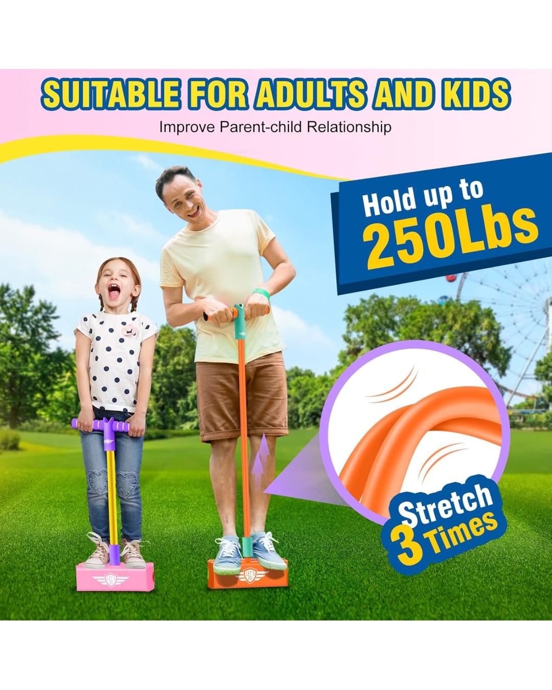 Kids Musical Jumping Stick Toy – Foam Pogo Jumper with Sound | Safe Indoor/Outdoor Fun Toy for Children (Pack of 1)