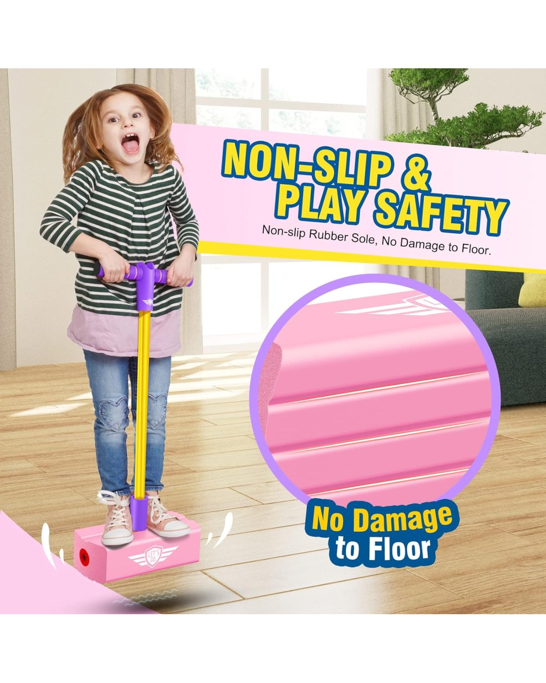 Kids Musical Jumping Stick Toy – Foam Pogo Jumper with Sound | Safe Indoor/Outdoor Fun Toy for Children (Pack of 1)