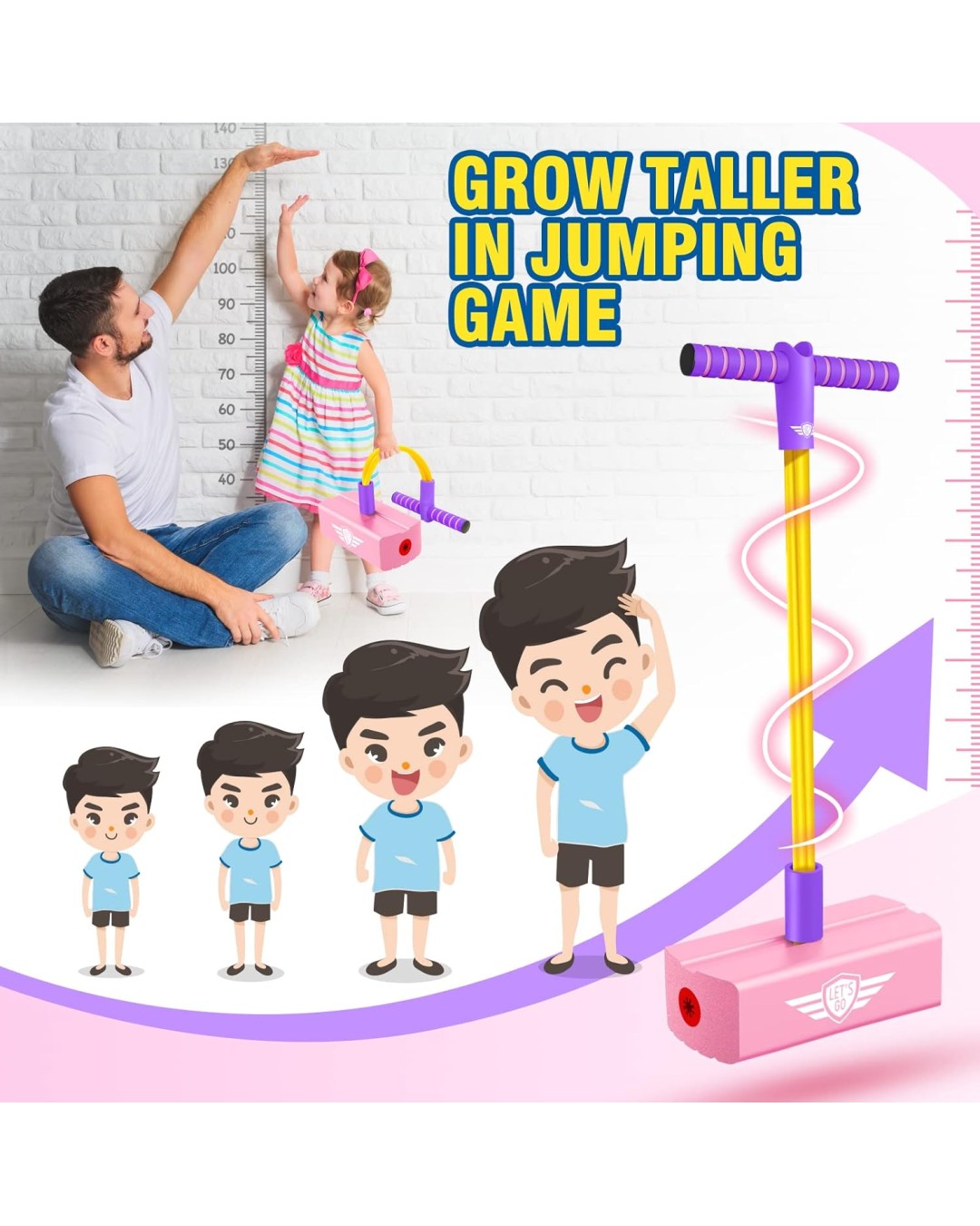 Kids Musical Jumping Stick Toy – Foam Pogo Jumper with Sound | Safe Indoor/Outdoor Fun Toy for Children (Pack of 1)