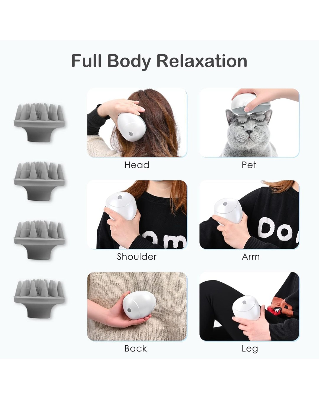 {"en":"Electric Head,Scalp Massager | Rechargeable Head Kneading Massage Machine | 3 Speed Mode Handheld.Portable,Scalp Scratcher Body Massager for Hair Growth,Deep Clean & Stress Relaxation 