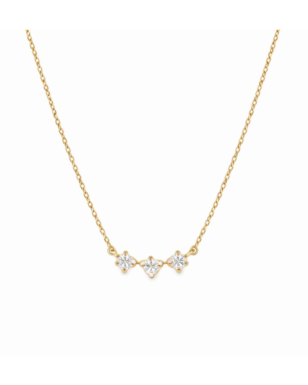 Golden Wave Stone Pendant Necklace (Pack of 1)