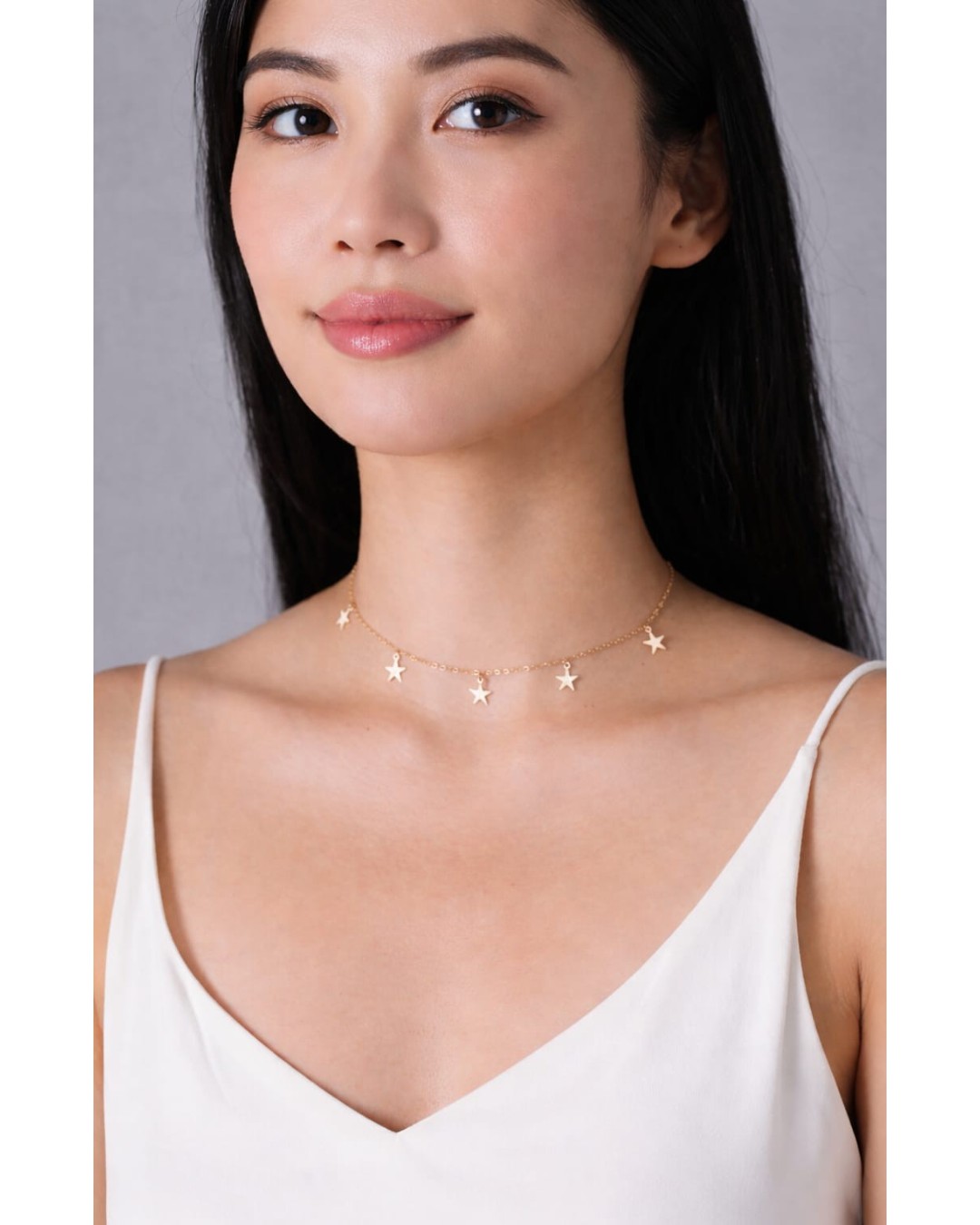 golden star beeded necklace (Pack of 1)