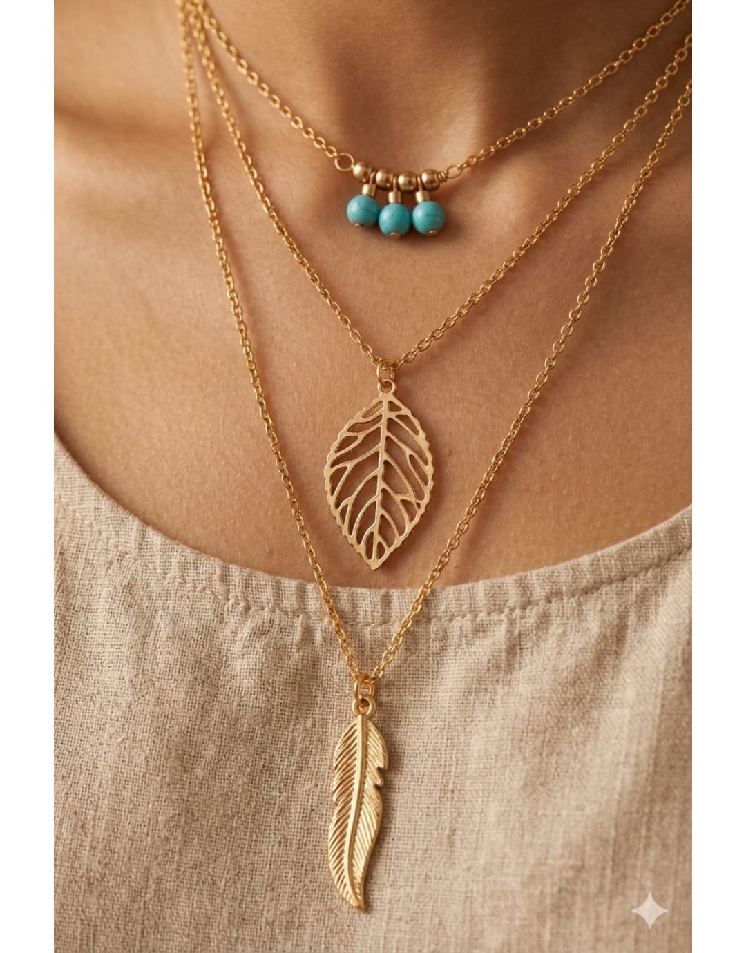 Stylish Gold Plated Pendant Necklace Combo Set for Women (pack of 1)