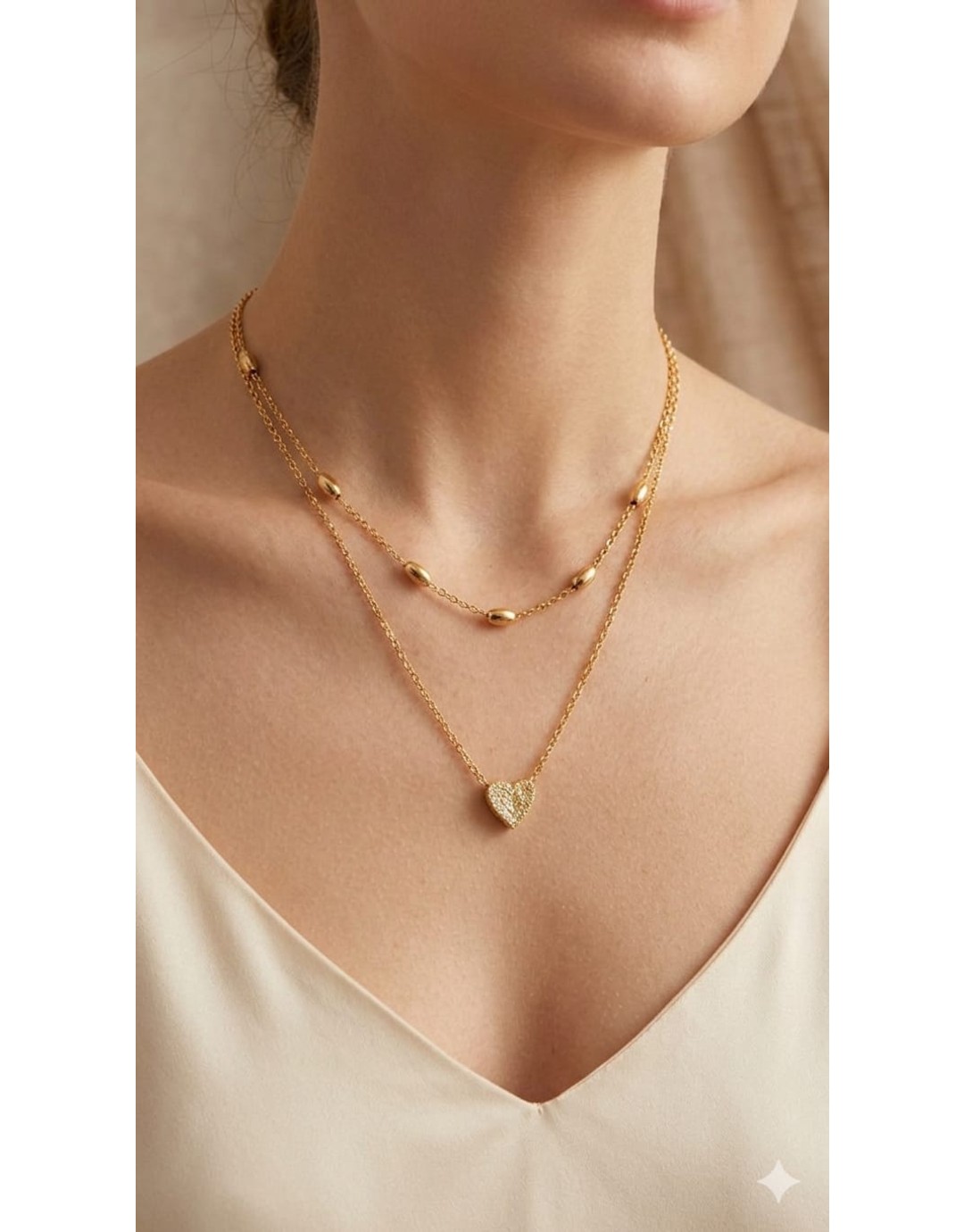 Stylish Gold Plated Pendant Necklace Combo Set for Women (pack of 1)