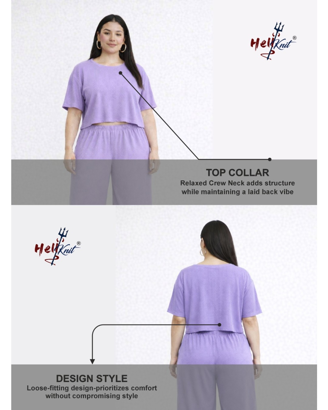 Women’s Ribbed Knit Co-ord Set (Crop Top & Culottes)(Pack of 1)