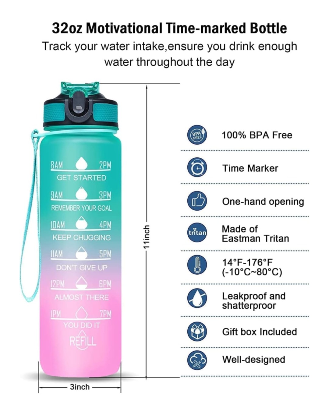 Motivational bottle (pack of 1)