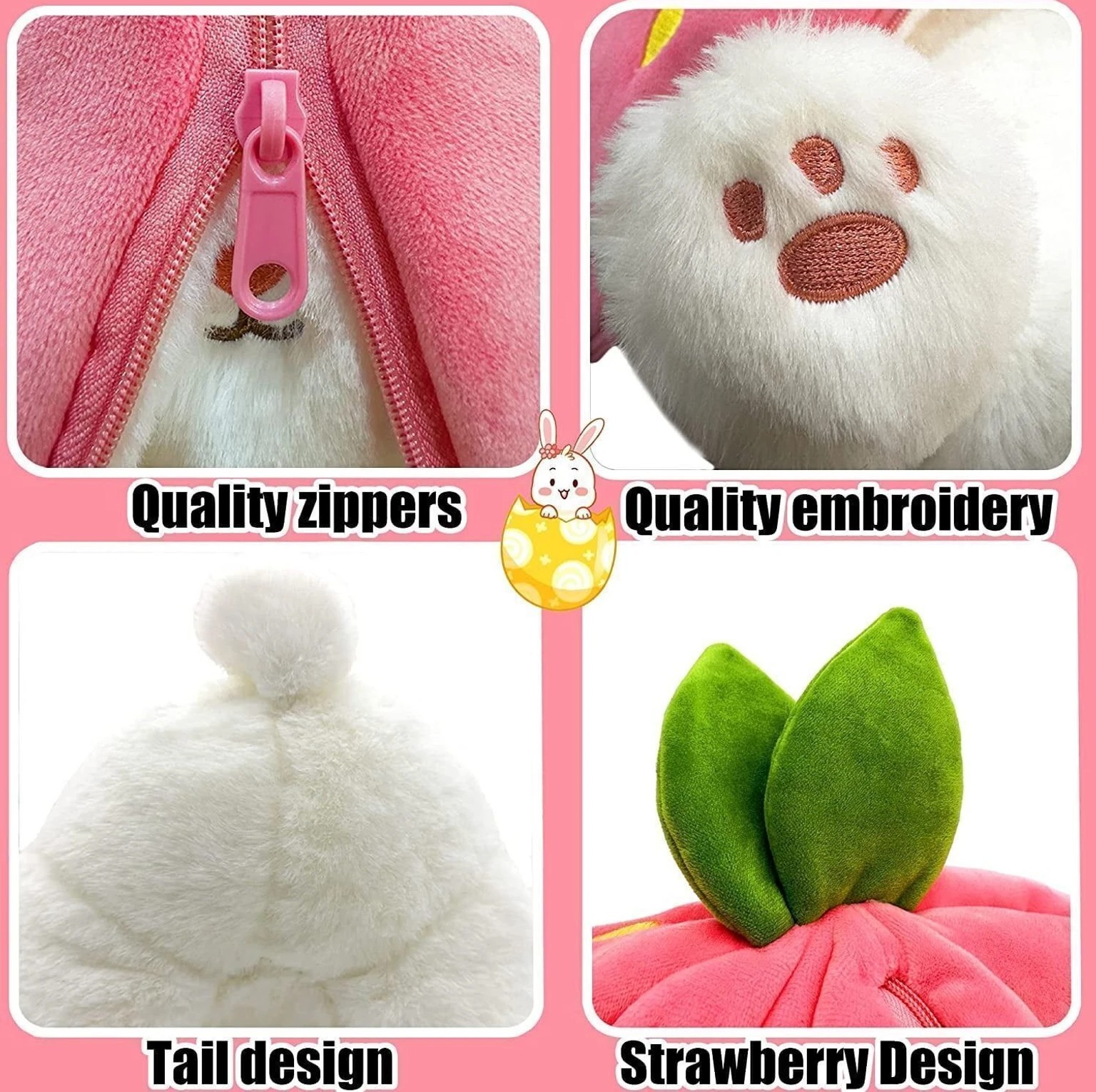 Strawberry plush soft toy (PACK OF 1)
