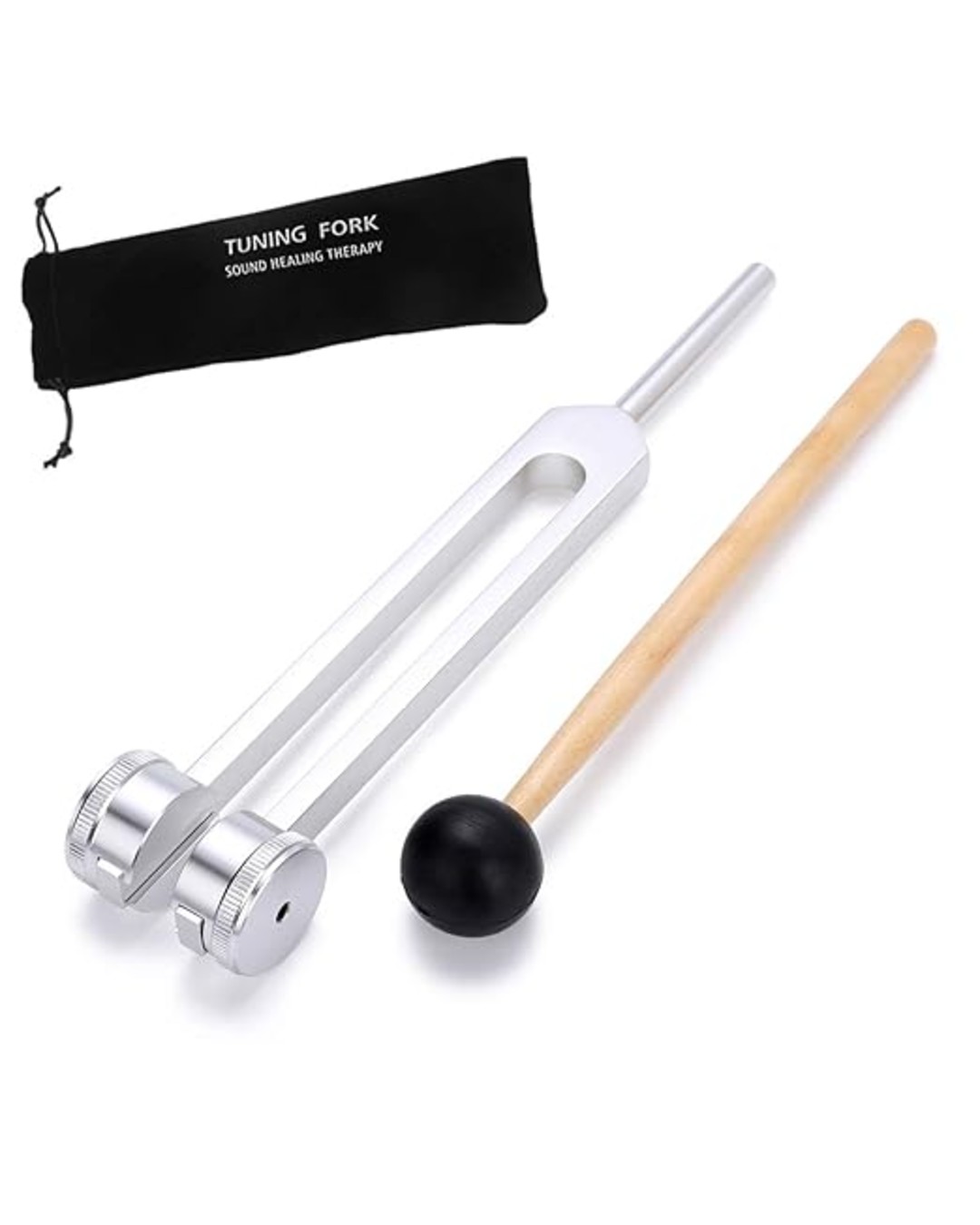Tuning Fork 128 Hz, C-128 Frequency Aluminum Alloy Medical Non-Magnetic Tuning Fork for Healing with Taylor Percussion Hammer Mallet (PACK OF 1)