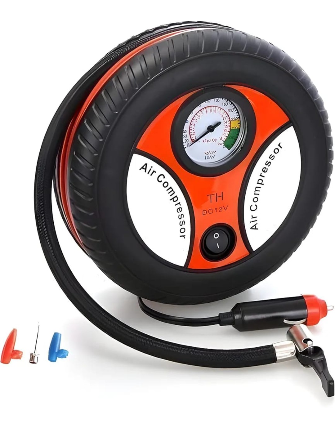 Kriya Electric Mini Dc 12V Air Compressor Pump for Car and Bike Tyre Tire Inflator (pack of 1)
