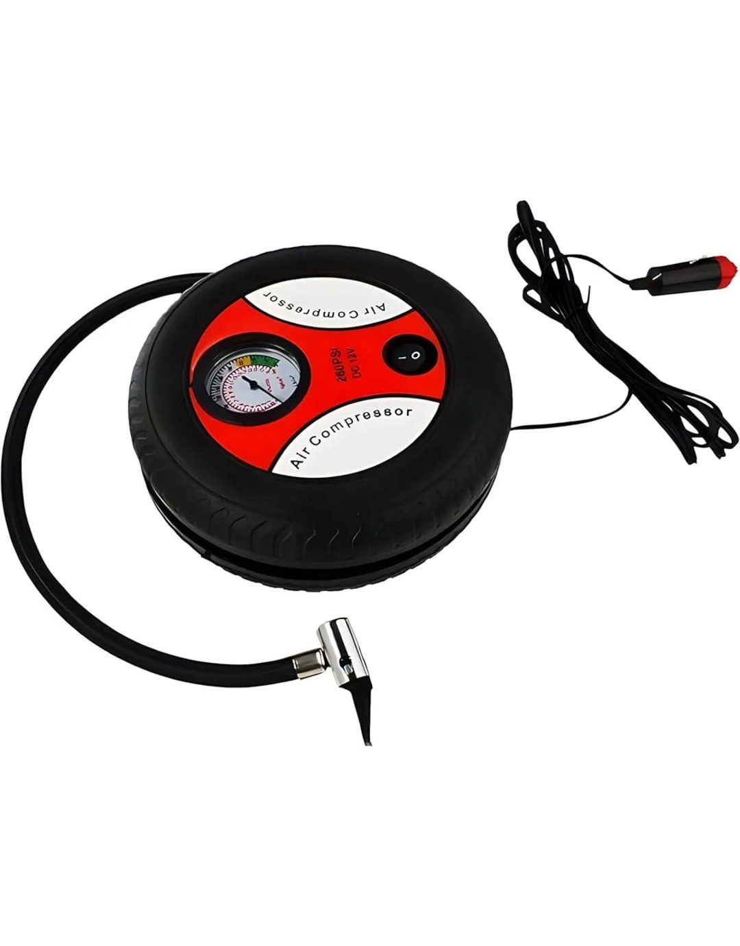 Kriya Electric Mini Dc 12V Air Compressor Pump for Car and Bike Tyre Tire Inflator (pack of 1)