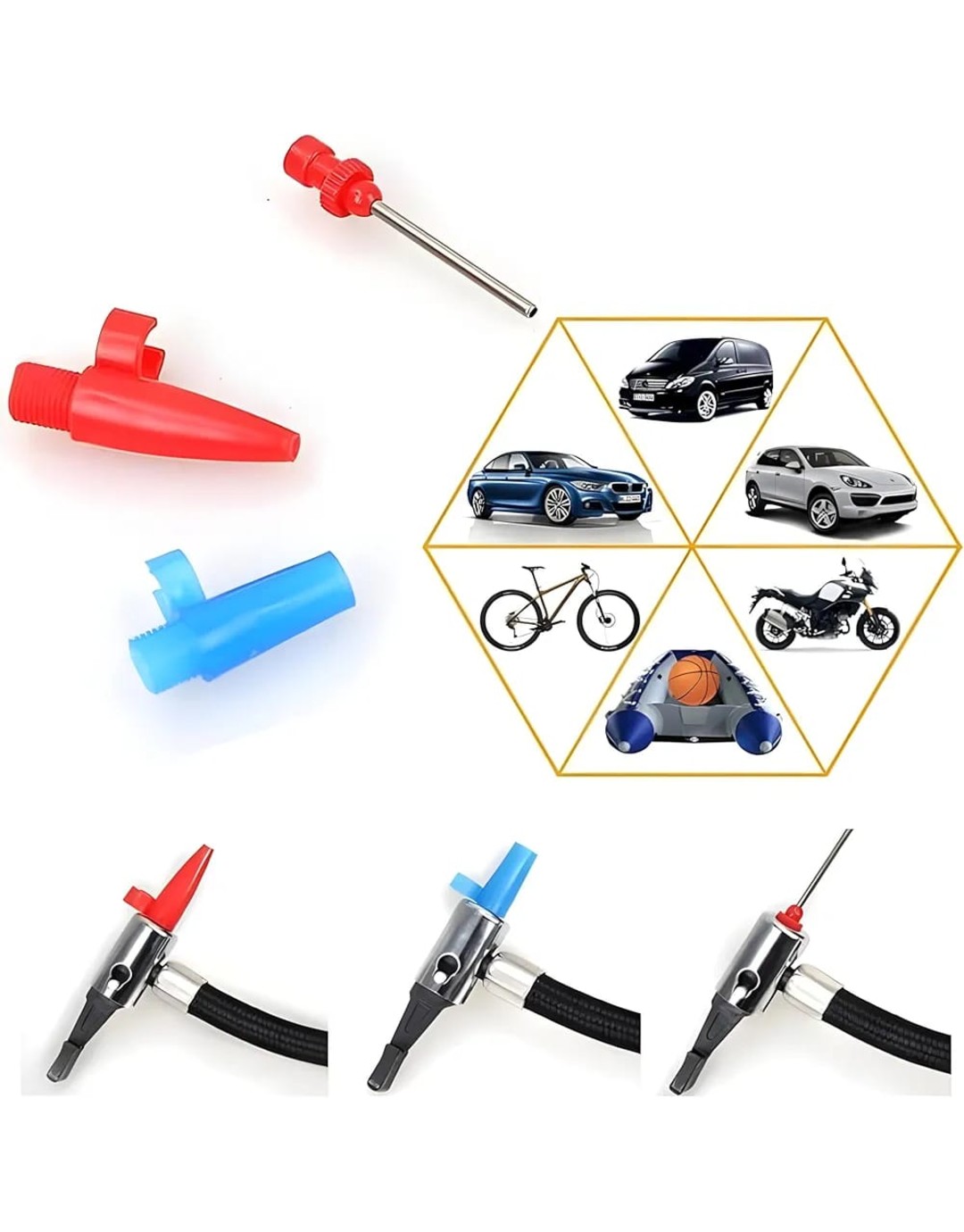 Kriya Electric Mini Dc 12V Air Compressor Pump for Car and Bike Tyre Tire Inflator (pack of 1)