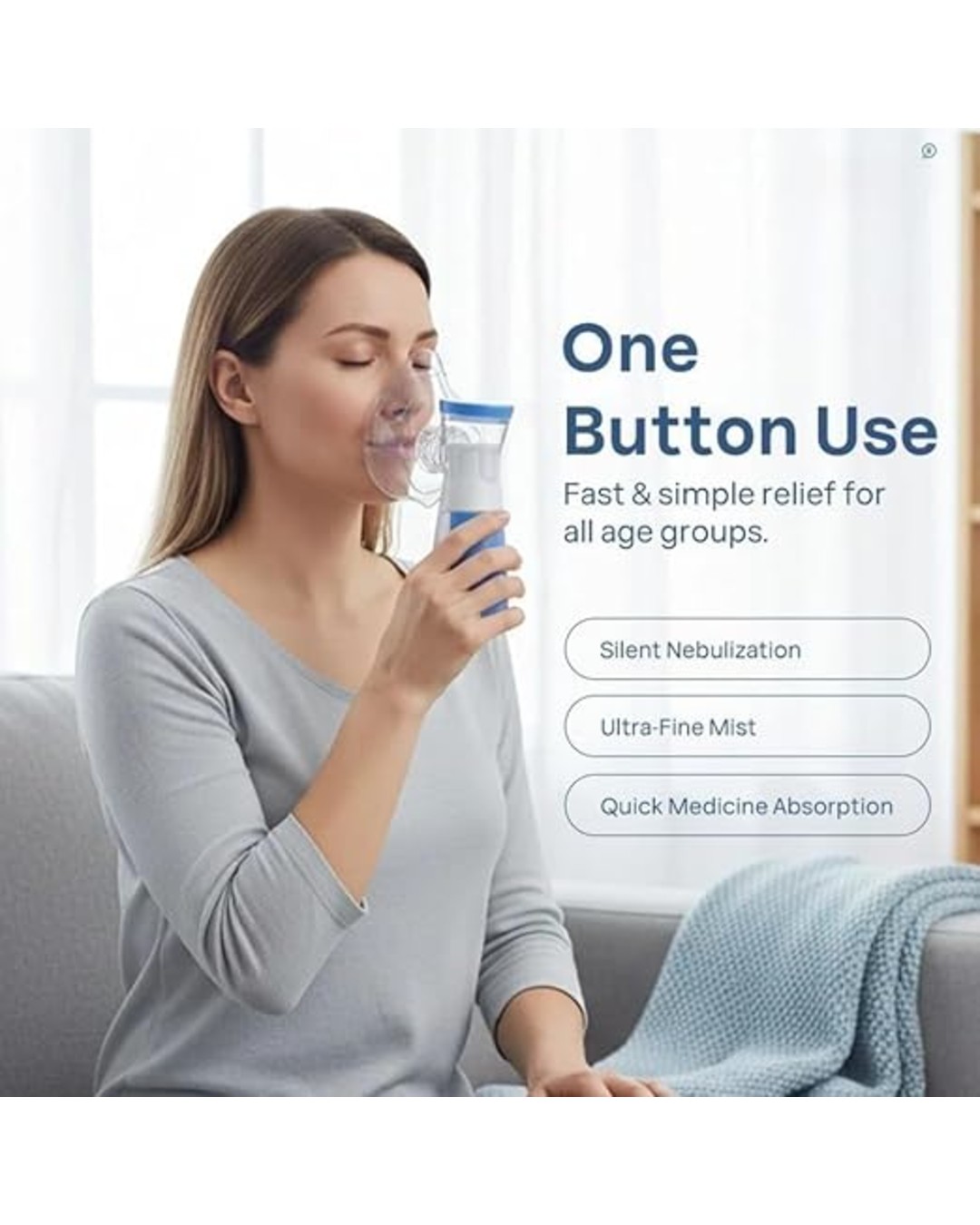{"en":"Portable Mesh Nebulizer Machine for Respiratory Care| Silent Operation, USB and Battery Opreated., Adult & Child Use, Fast Relief Angle Fast-Acting Portable Mesh Nebulizer | Quiet, Eff