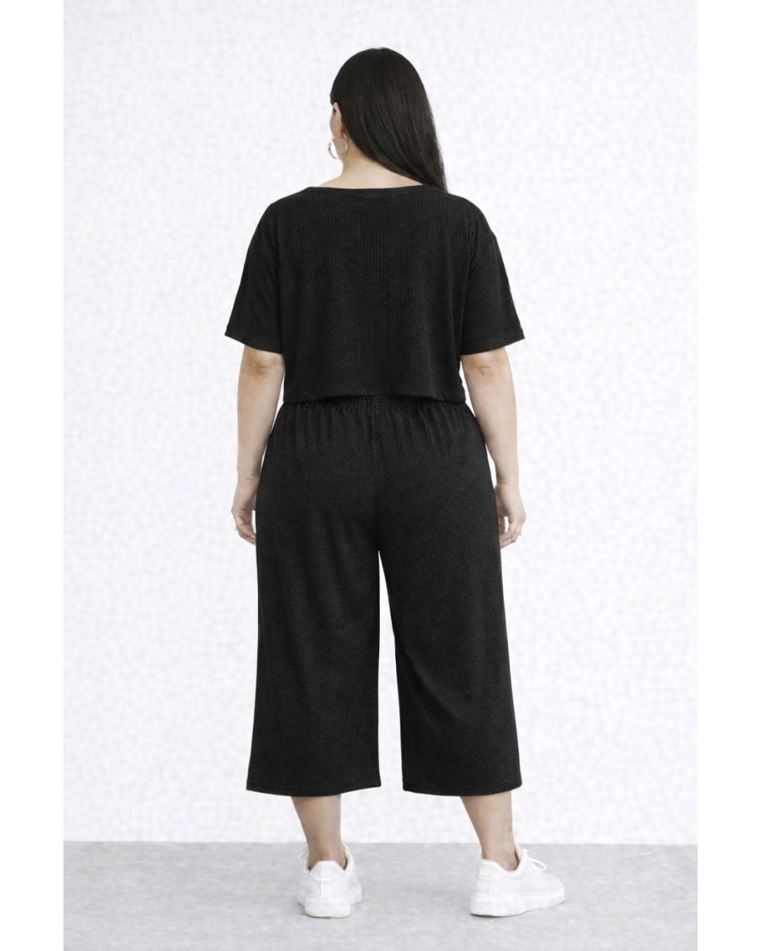 Women’s  Co-Ord Set – Crop Top & Wide Leg Culotte Pants(Pack of 1)