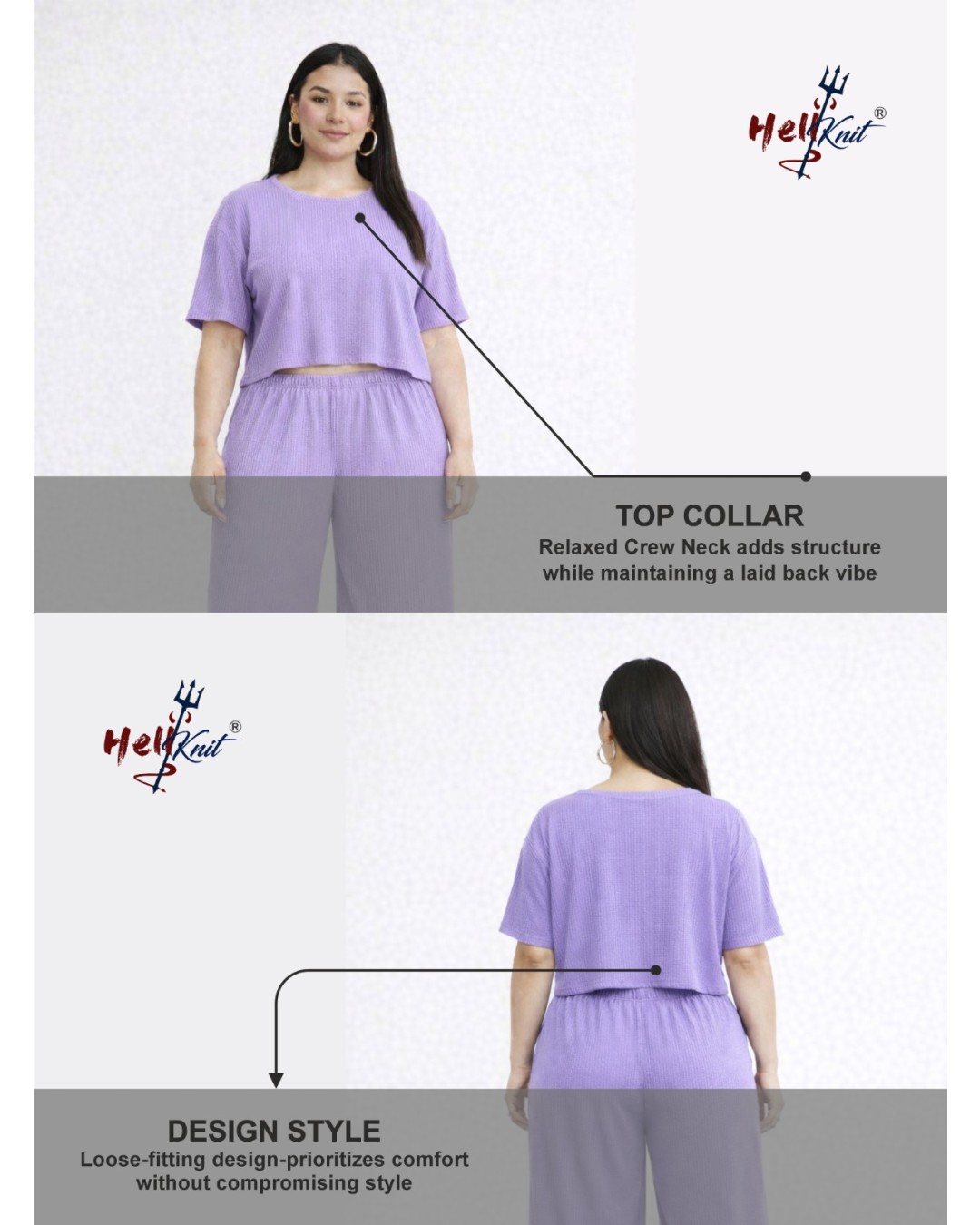 Women’s  Co-Ord Set – Crop Top & Wide Leg Culotte Pants(Pack of 1)