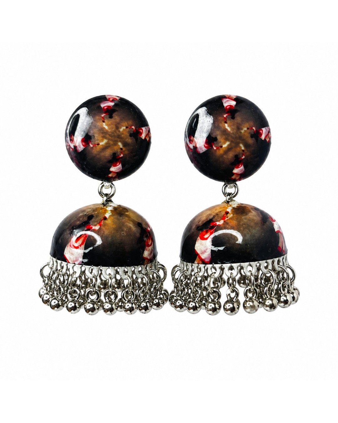 Printed Jhumki Dome Shape Earring (pack of 1)