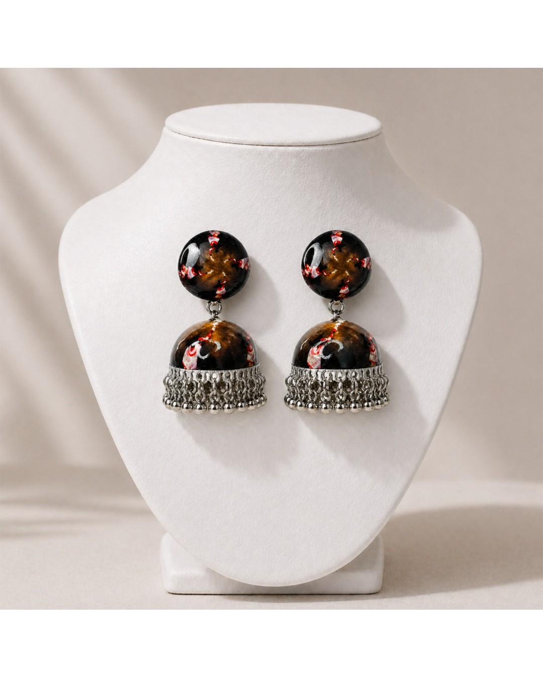 Printed Jhumki Dome Shape Earring (pack of 1)