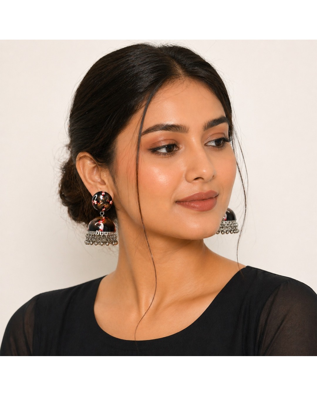 Printed Jhumki Dome Shape Earring (pack of 1)