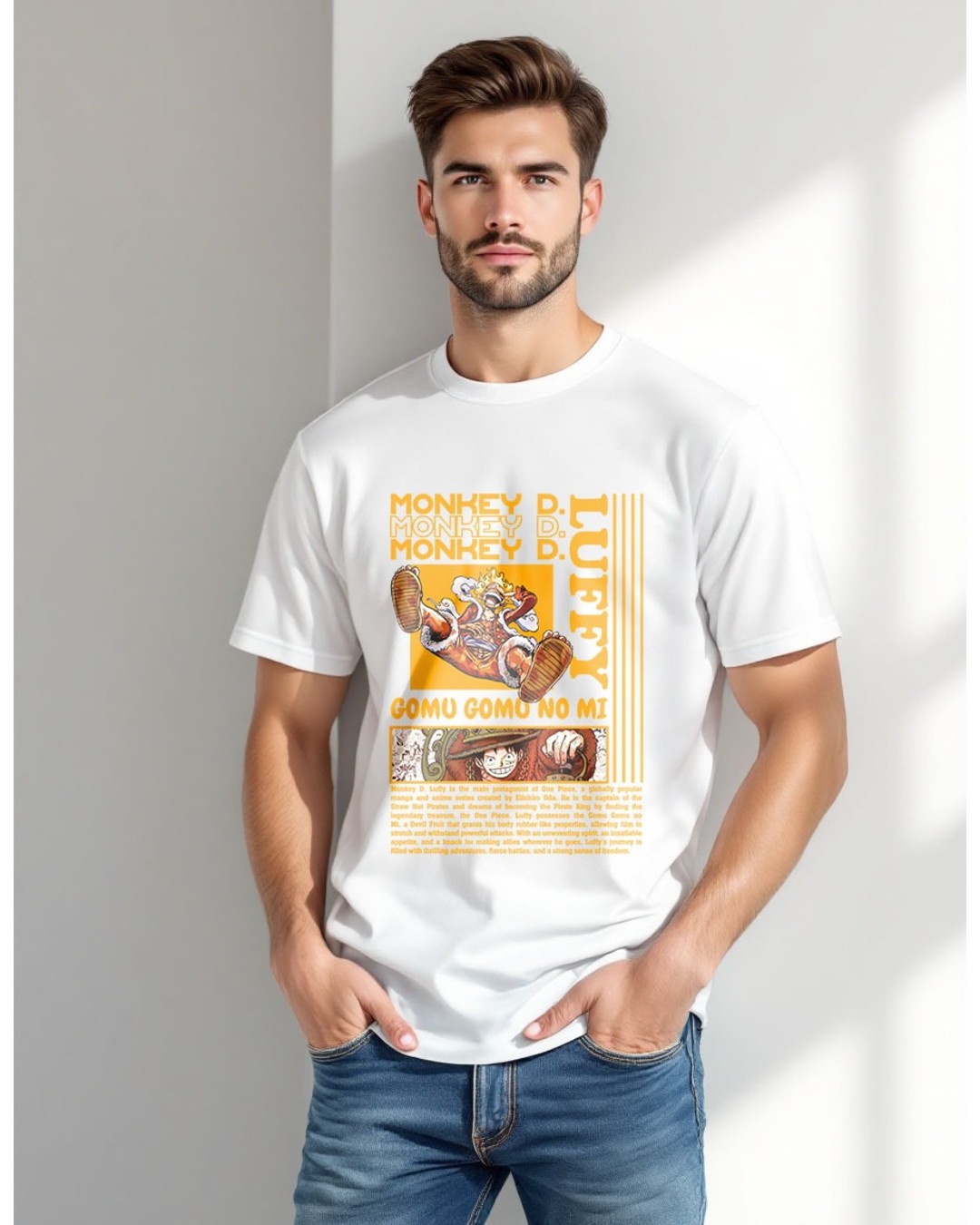 Men’s Graphic Printed T-Shirt – Wing Logo Design Tee( pack of 1)