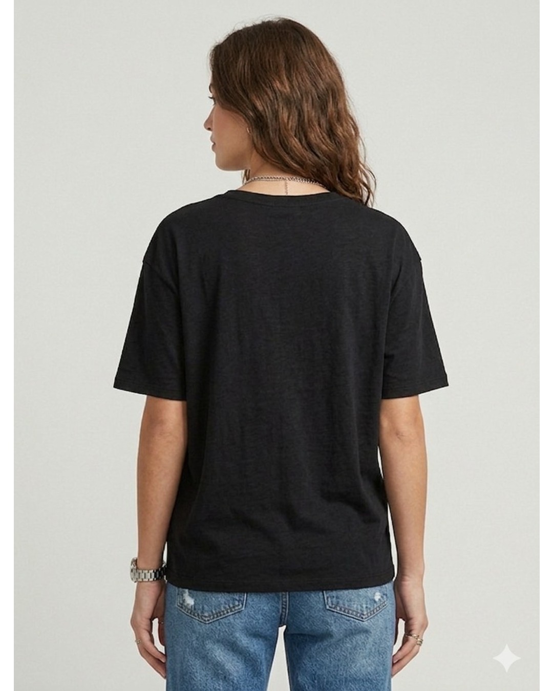 Women’s Oversized T-Shirt – Solid Casual Basic Tee (pack of 1)