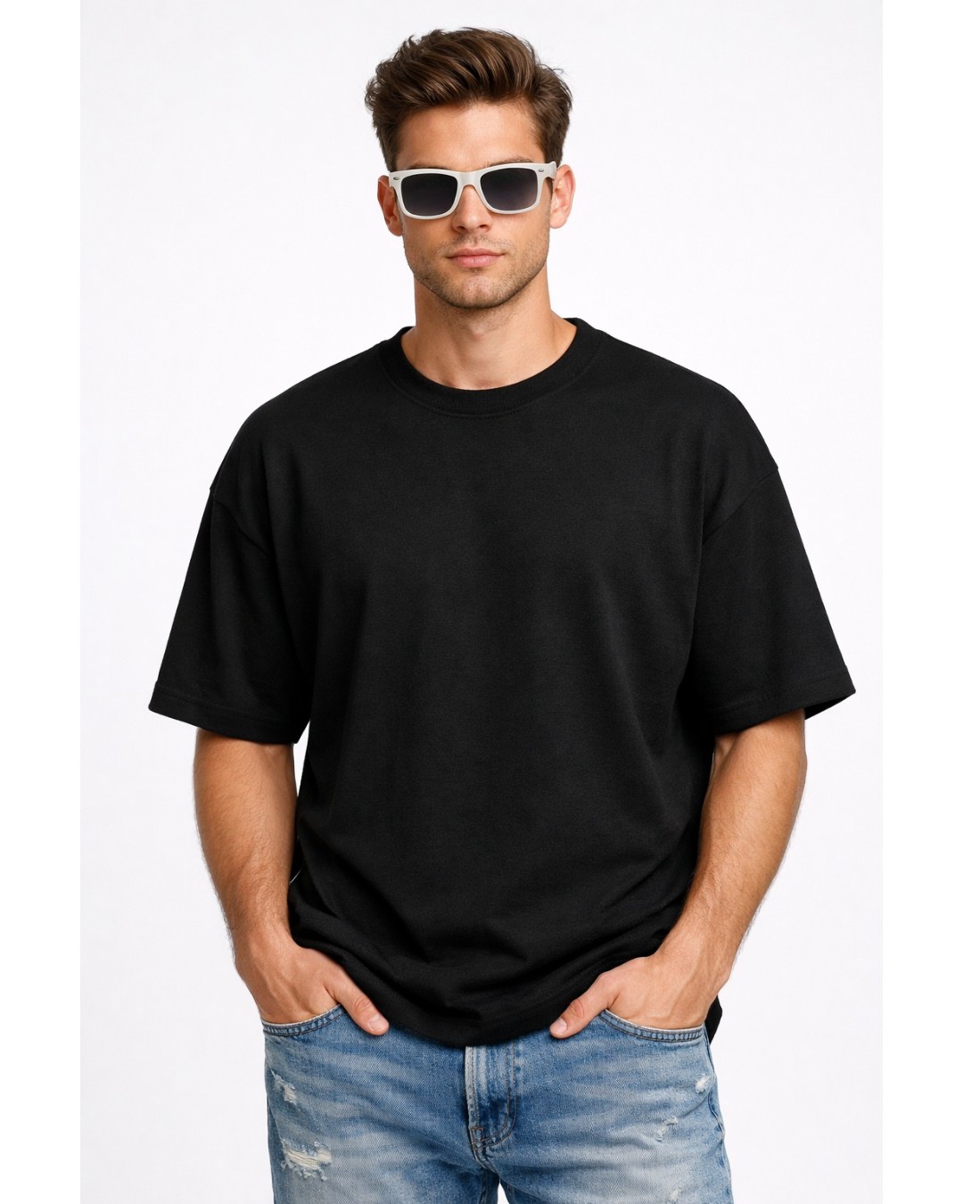 Men’s Oversized T-Shirt – Solid Casual Streetwear Tee (pack of 1)
