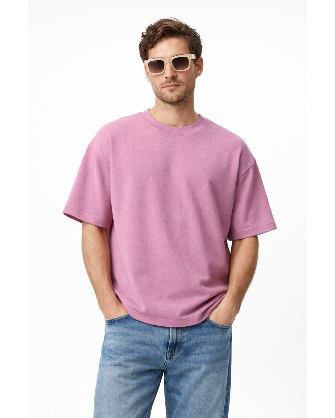 Men’s Oversized T-Shirt – Solid Casual Streetwear Tee (pack of 1)